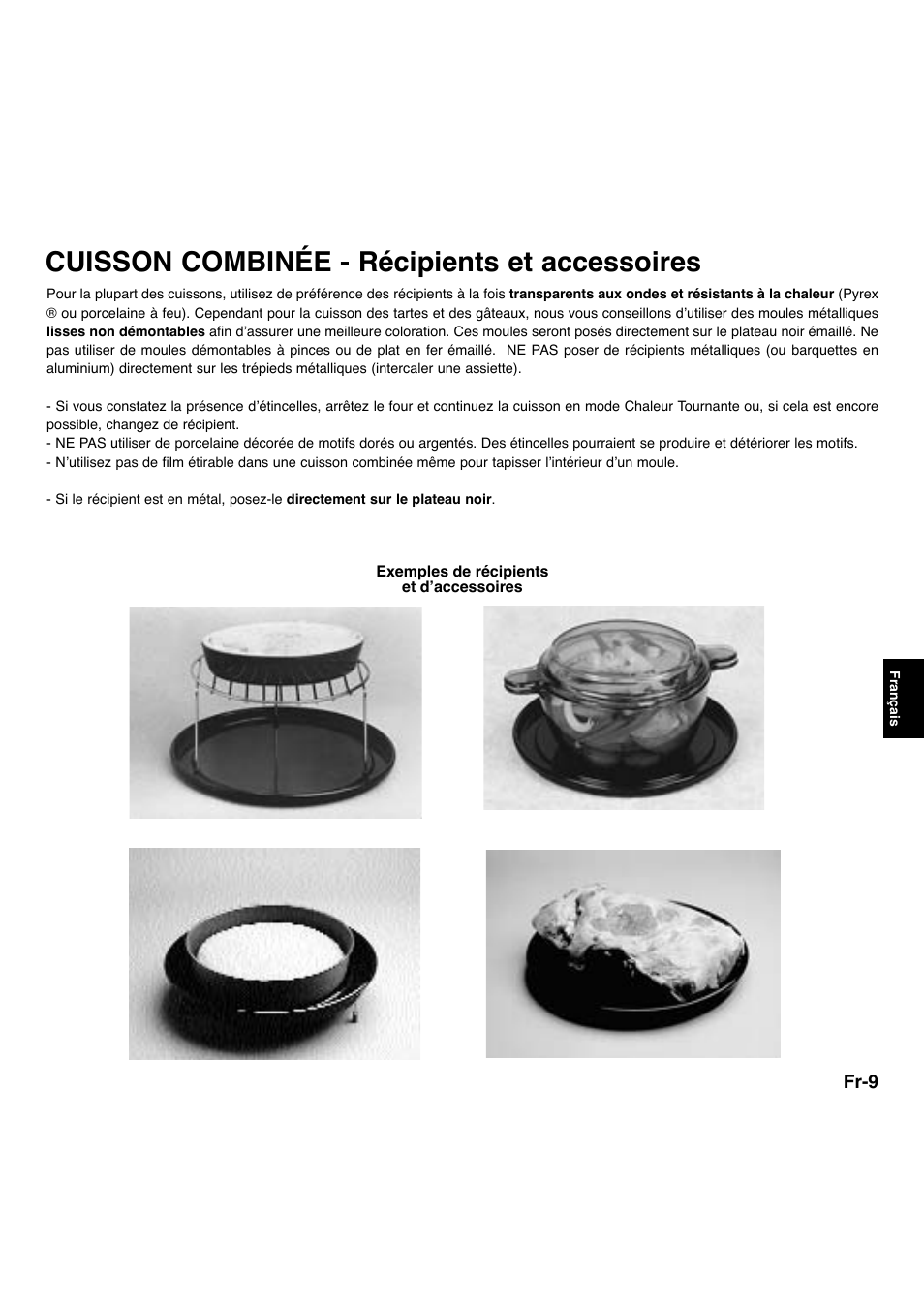 Cuisson combinée - récipients et accessoires | Panasonic NNA734MBEPG User Manual | Page 152 / 276