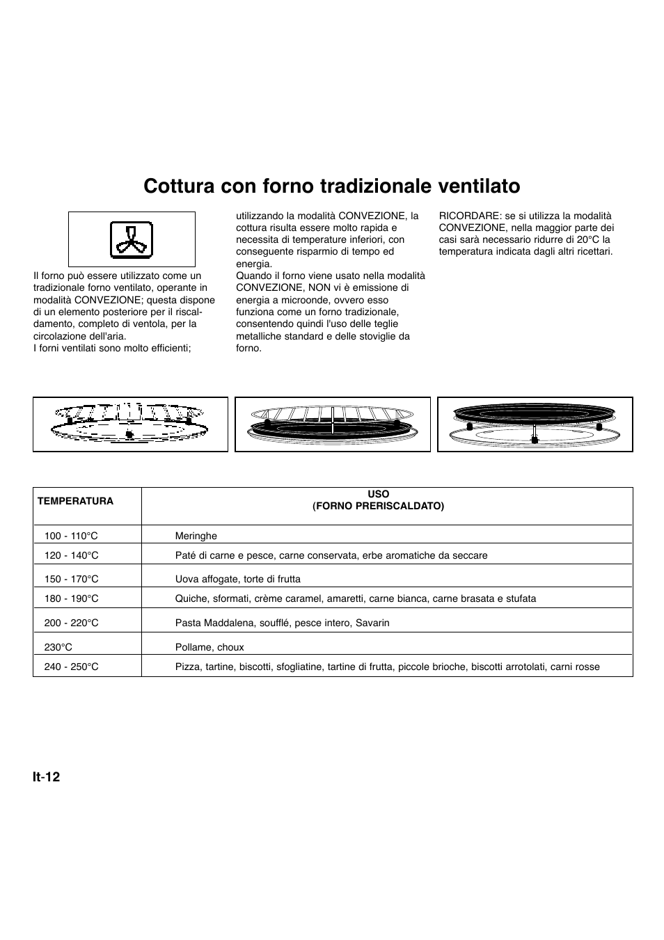 Cottura con forno tradizionale ventilato, It - 12 | Panasonic NNA734MBEPG User Manual | Page 210 / 276