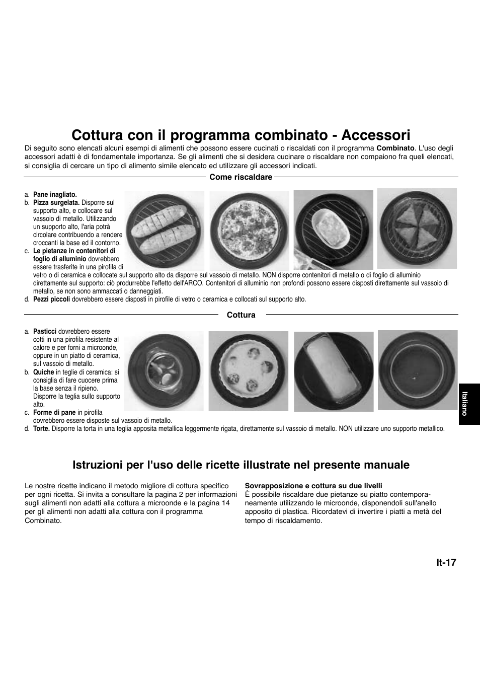 Cottura con il programma combinato - accessori, It-17 | Panasonic NNA734MBEPG User Manual | Page 215 / 276