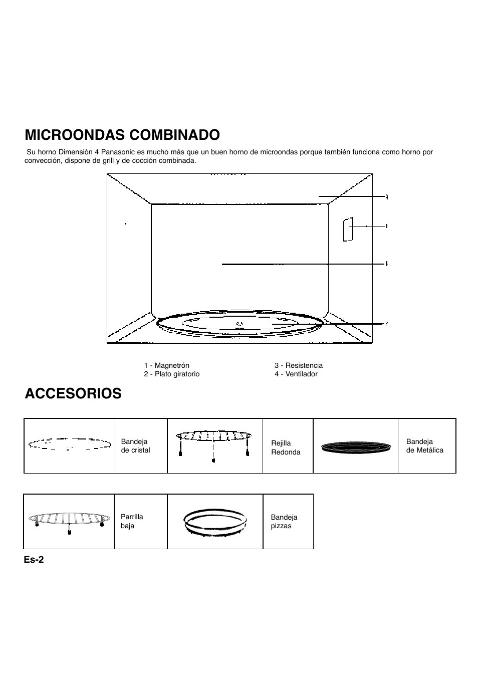 Microondas combinado, Accesorios | Panasonic NNA734MBEPG User Manual | Page 248 / 276