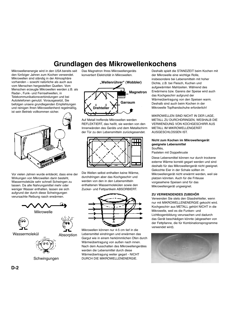 Grundlagen des mikrowellenkochens | Panasonic NNA734MBEPG User Manual | Page 47 / 276