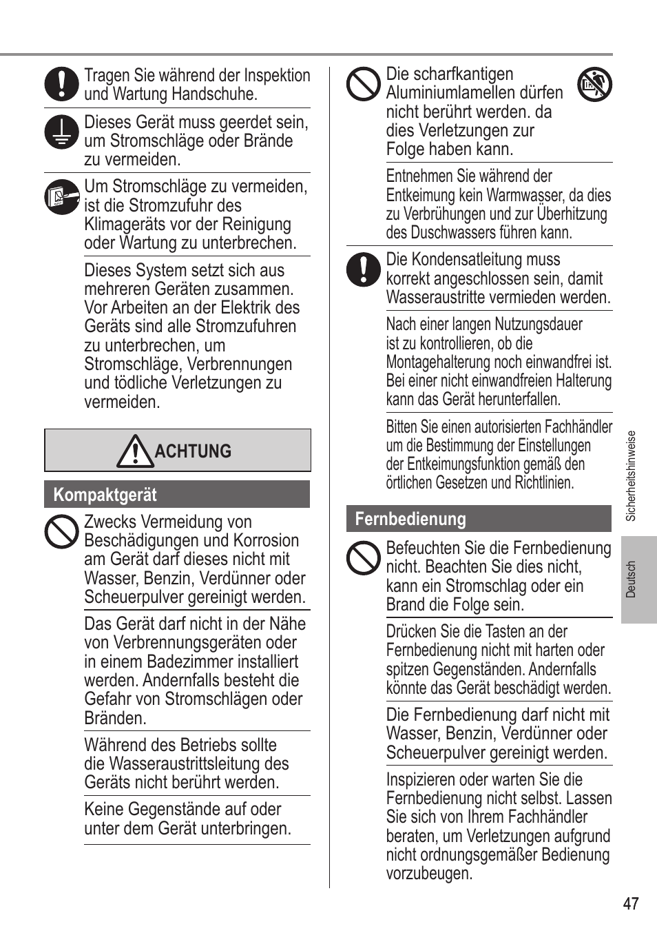 Panasonic WHMDC05F3E5 User Manual | Page 47 / 100