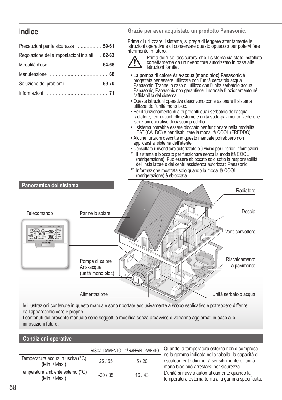 Indice | Panasonic WHMDC05F3E5 User Manual | Page 58 / 100