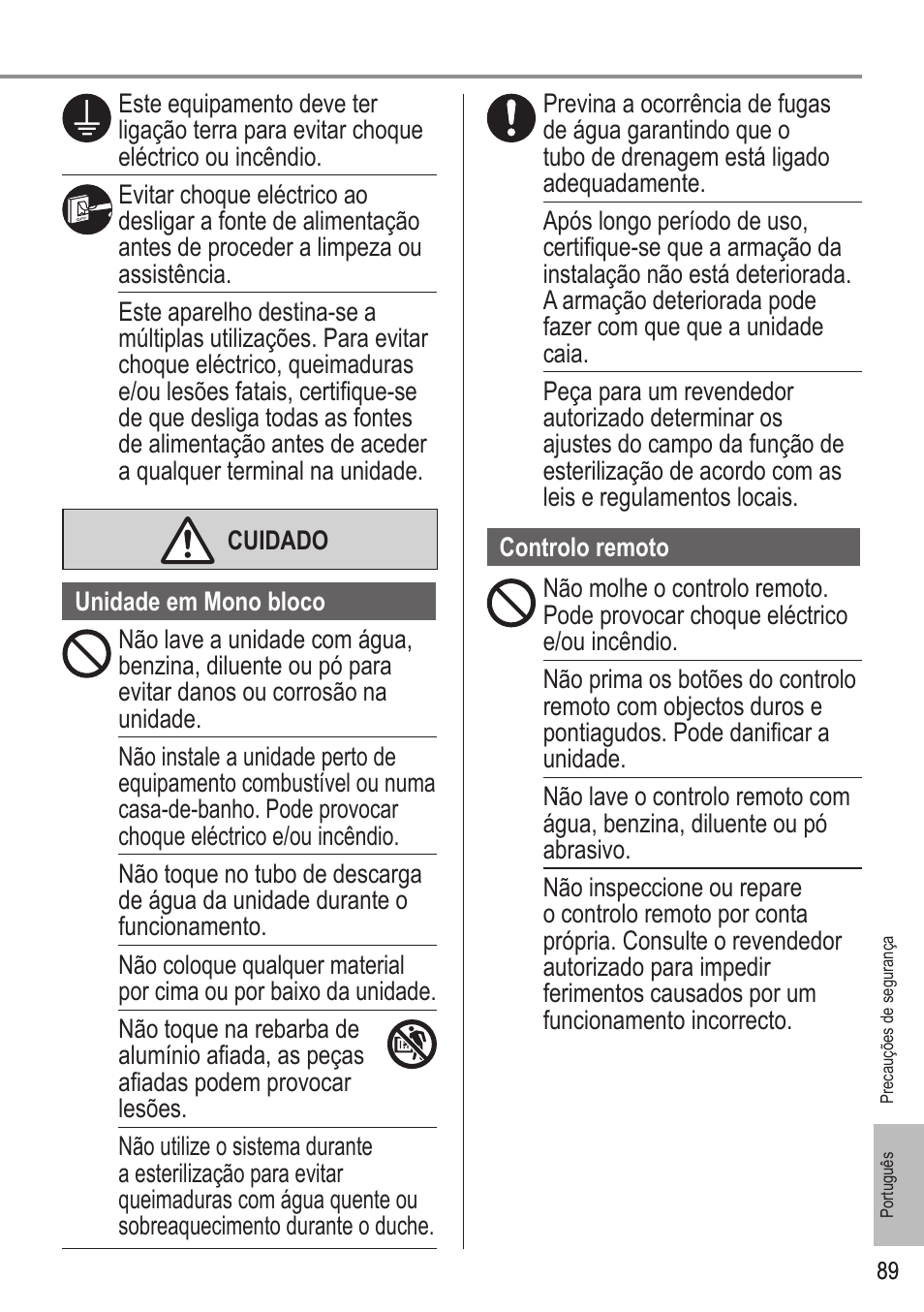 Panasonic WHMDC05F3E5 User Manual | Page 89 / 100