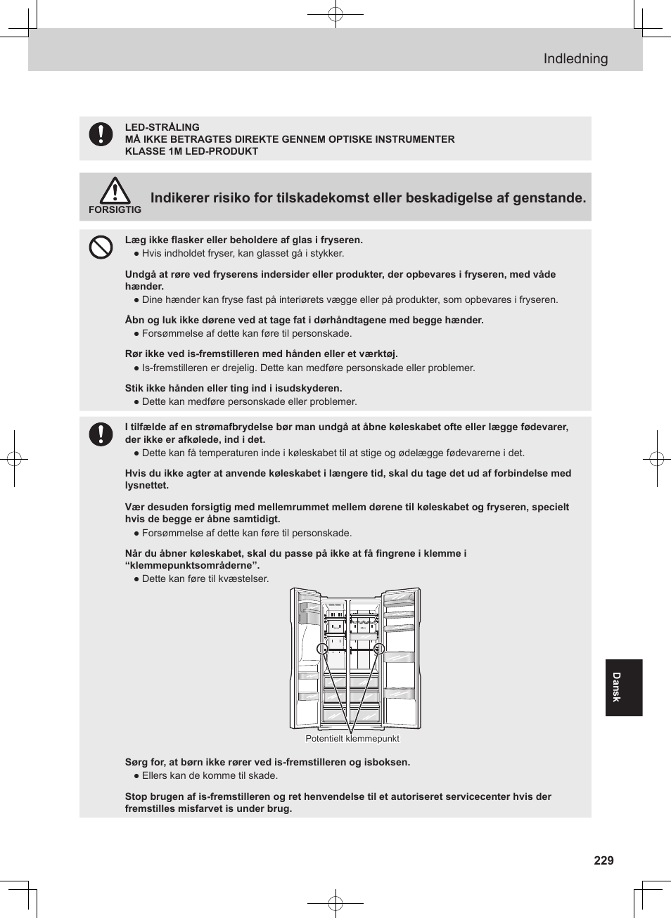 Indledning | Panasonic NRB54X1 User Manual | Page 229 / 316