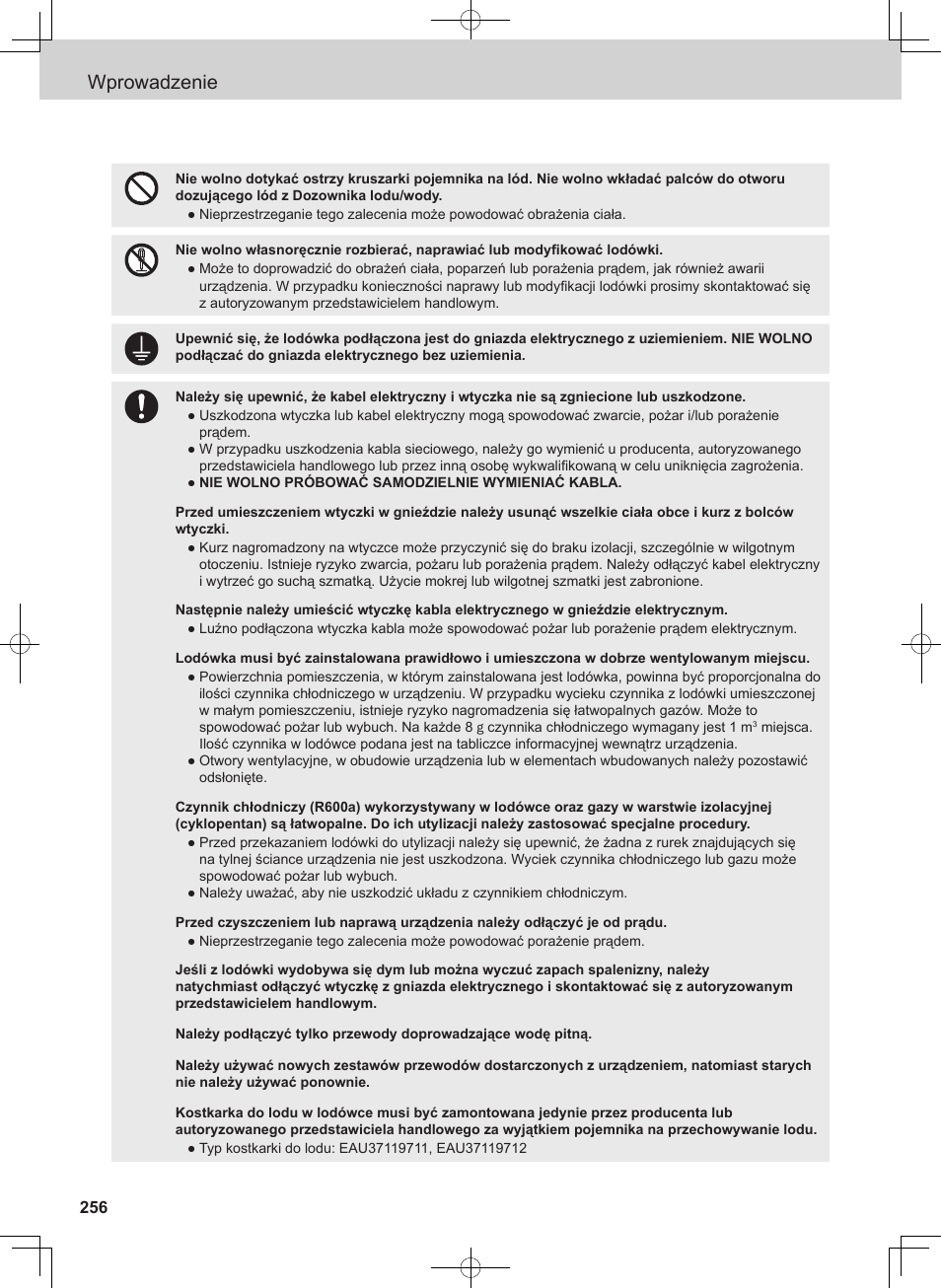 Wprowadzenie | Panasonic NRB54X1 User Manual | Page 256 / 316