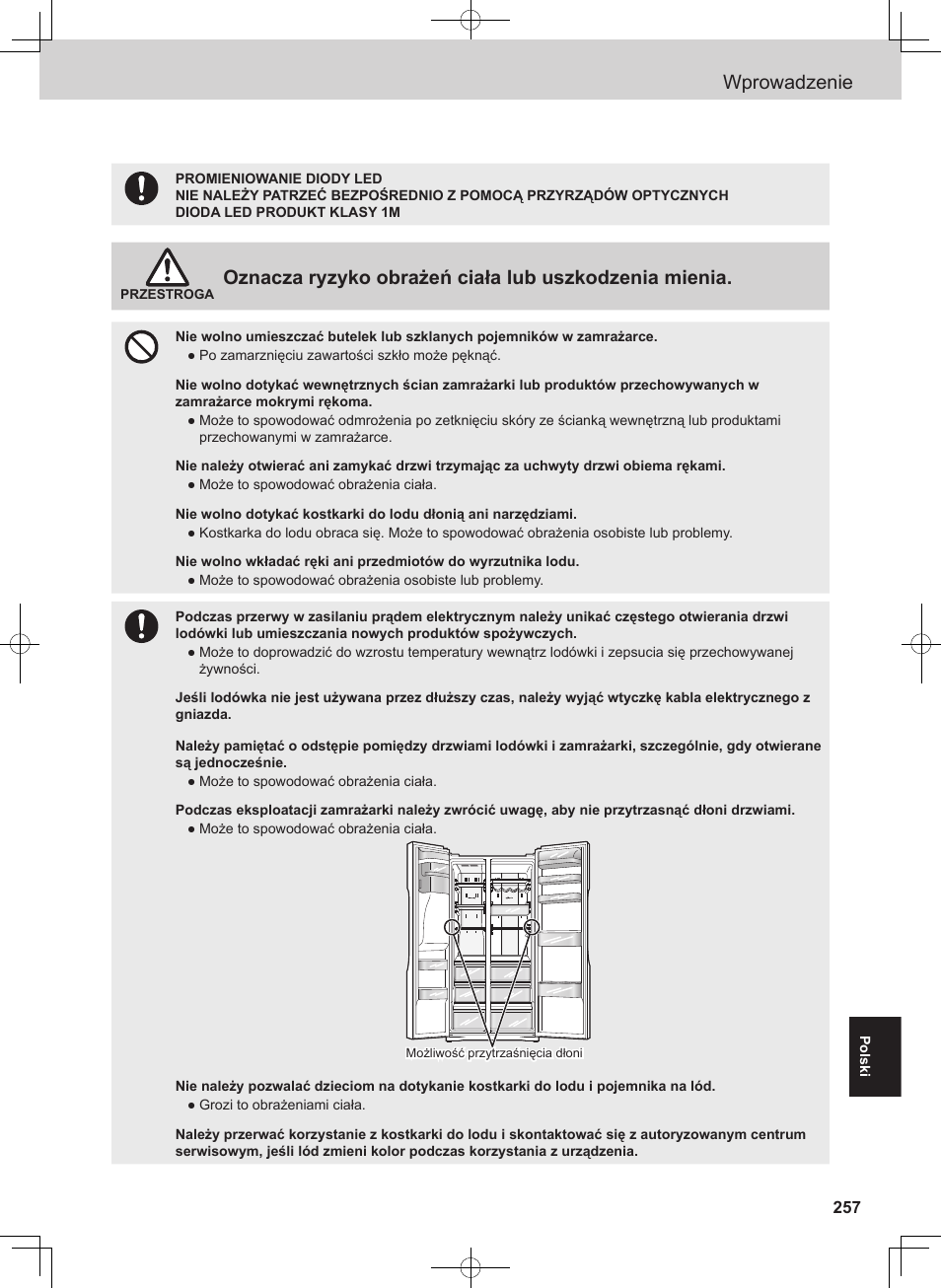Wprowadzenie | Panasonic NRB54X1 User Manual | Page 257 / 316