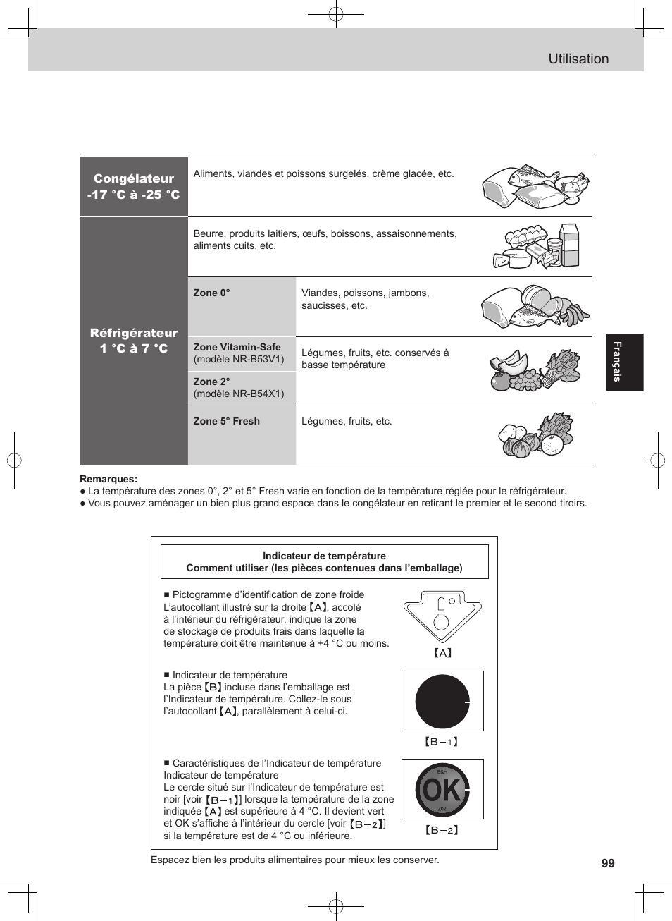 Utilisation | Panasonic NRB54X1 User Manual | Page 99 / 316