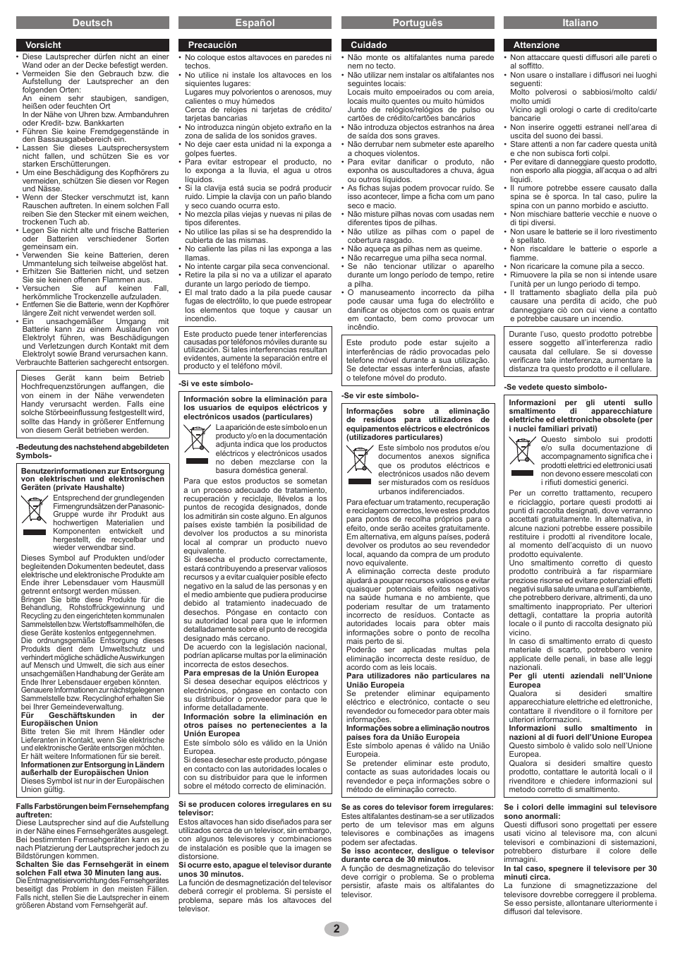 Panasonic RPSP38 User Manual | Page 2 / 8