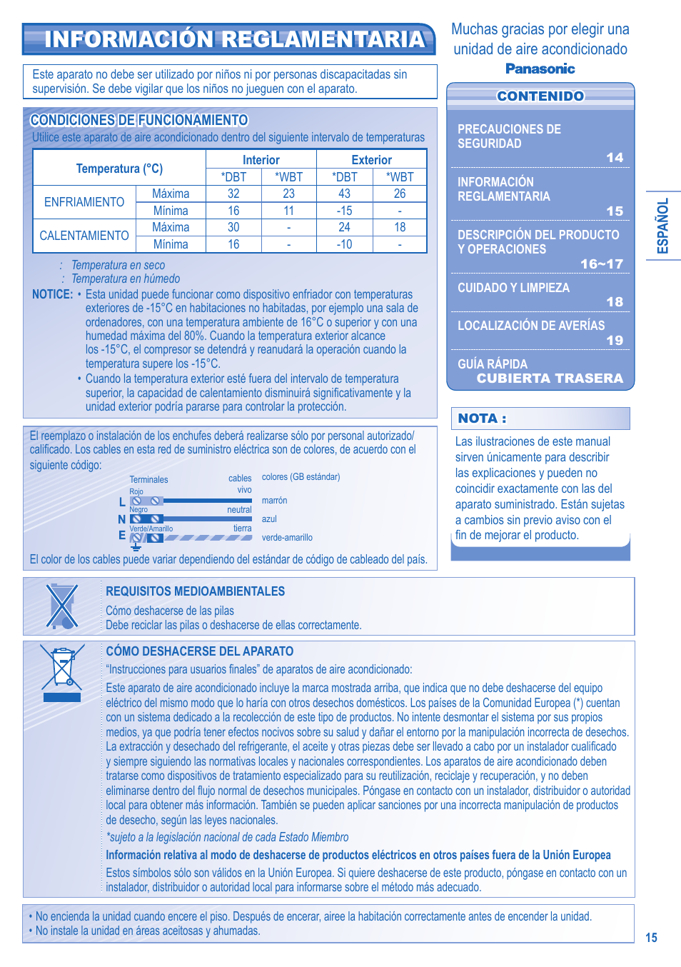 Panasonic KITE9HKEA User Manual | Page 15 / 56