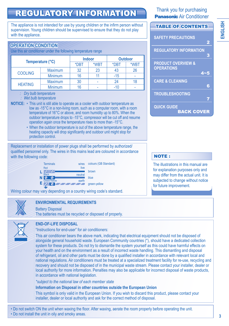 Regulatory information regulatory information | Panasonic KITE9HKEA User Manual | Page 3 / 56