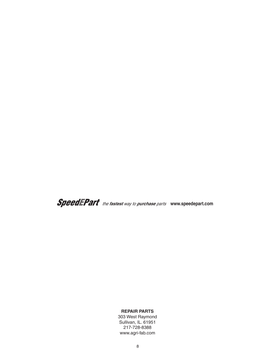 Agri-Fab 45-02881 User Manual | Page 8 / 8