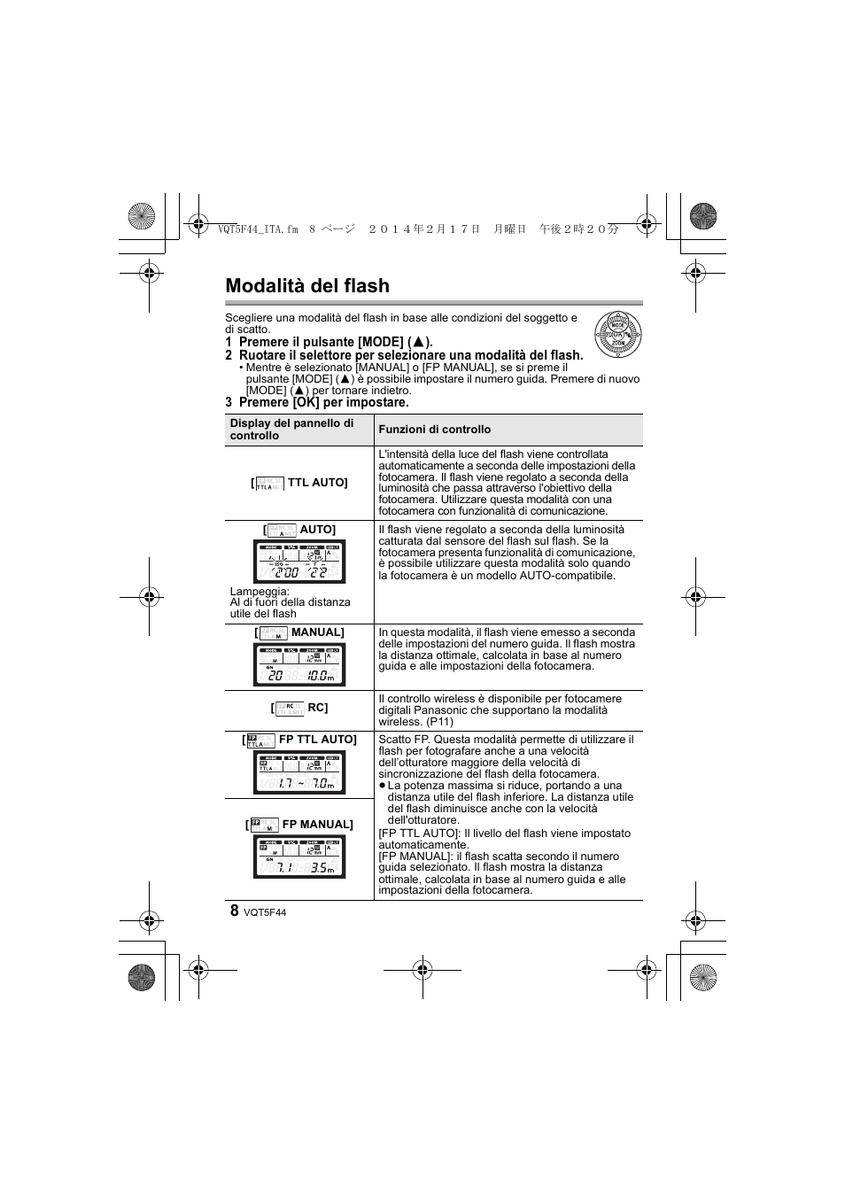 Modalità del flash | Panasonic DMWFL580LPP User Manual | Page 92 / 224