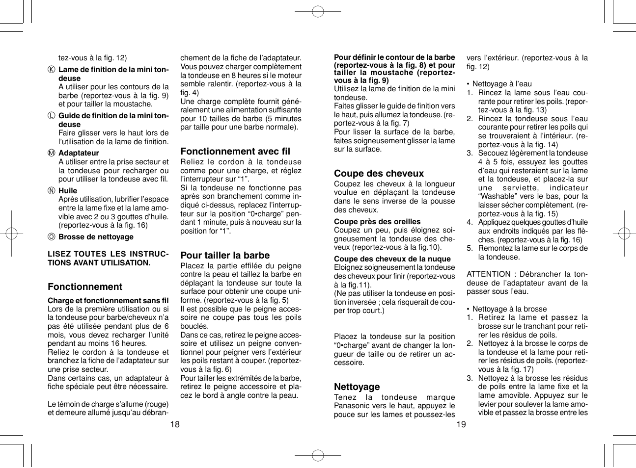 Panasonic ER220 User Manual | Page 10 / 52