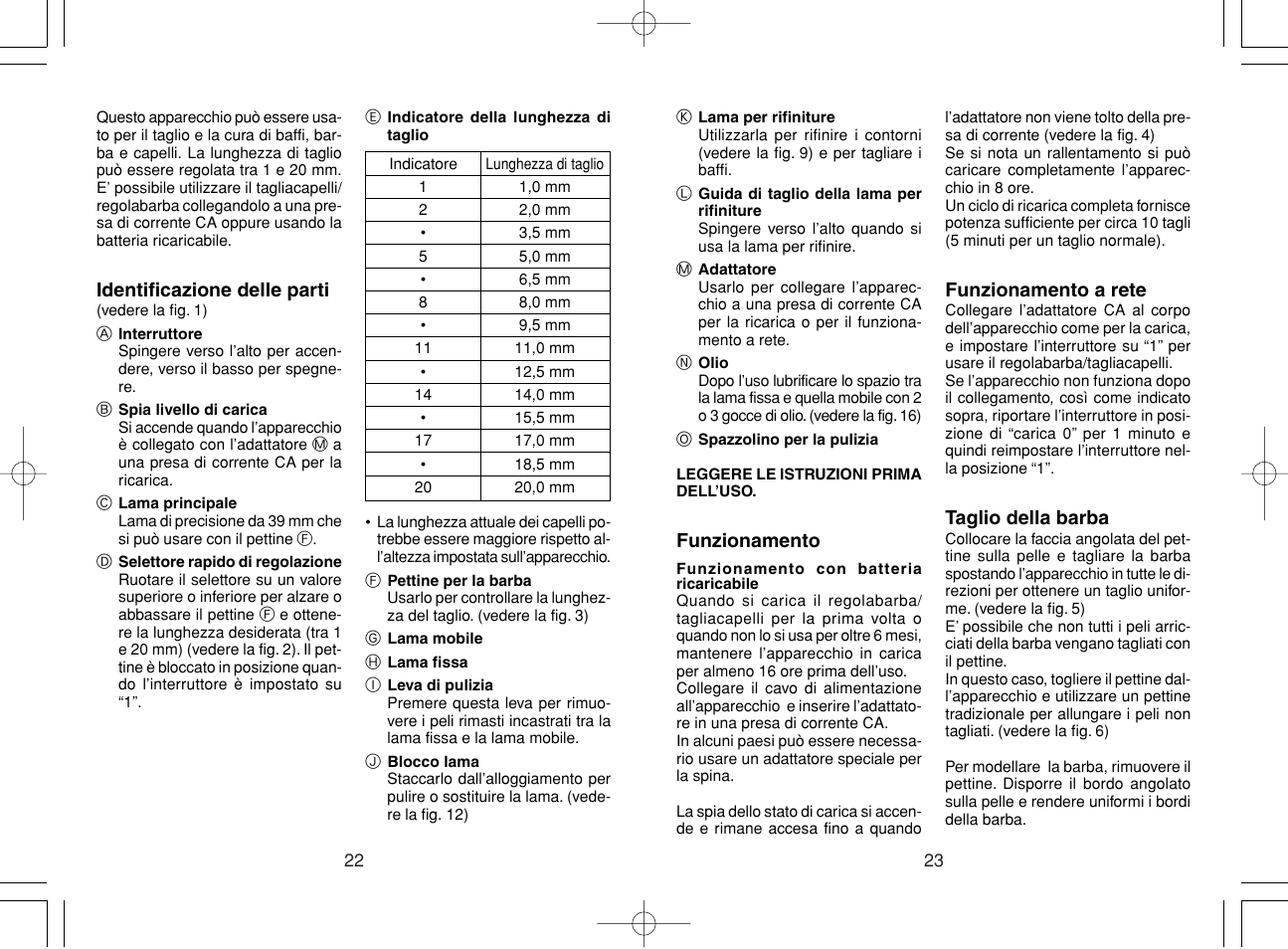 Panasonic ER220 User Manual | Page 12 / 52