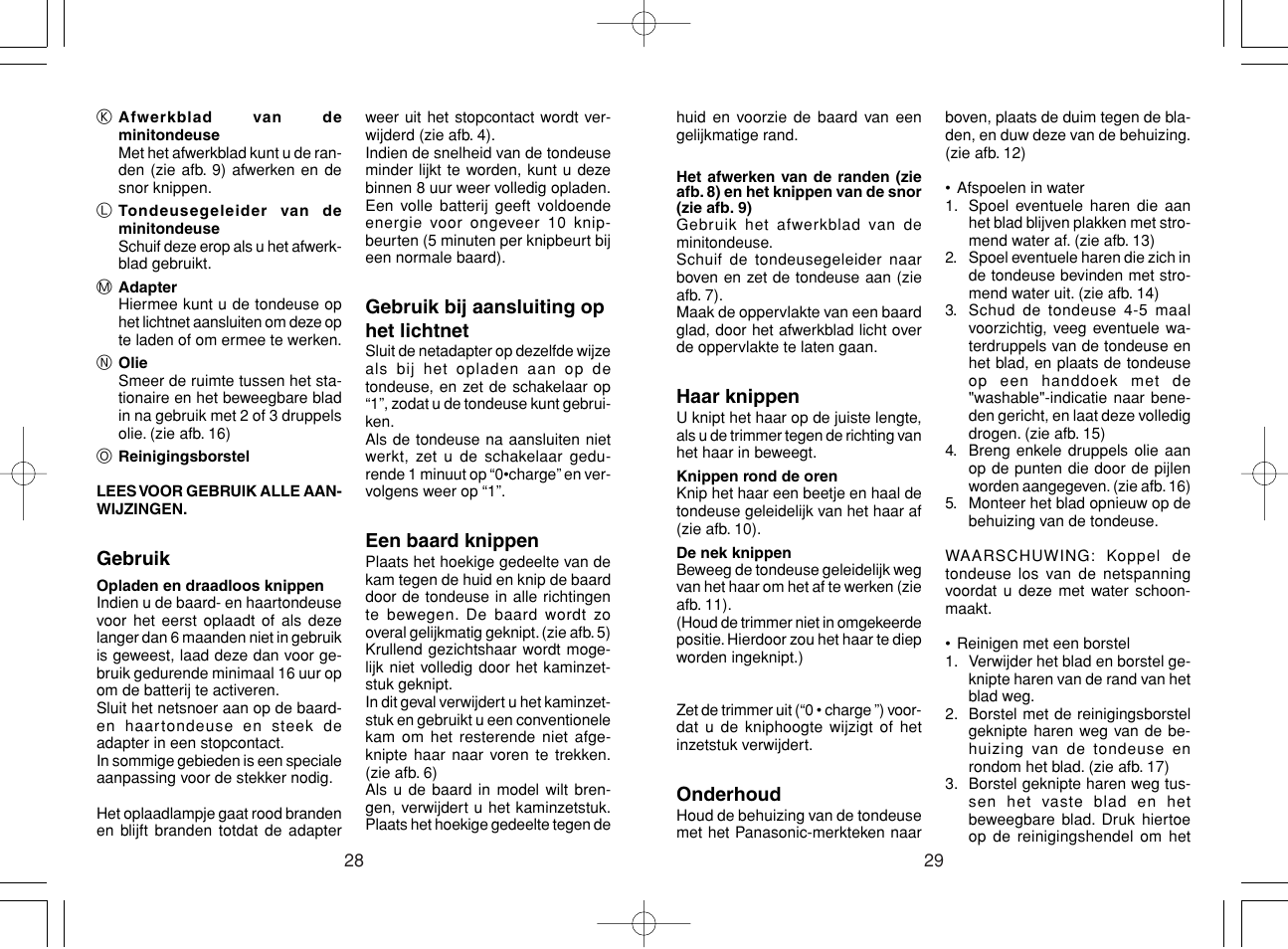 Panasonic ER220 User Manual | Page 15 / 52