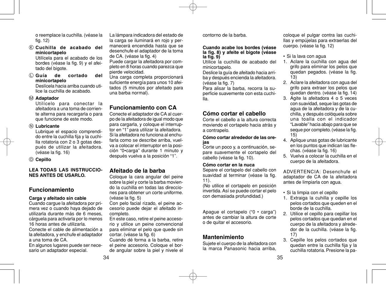 Panasonic ER220 User Manual | Page 18 / 52