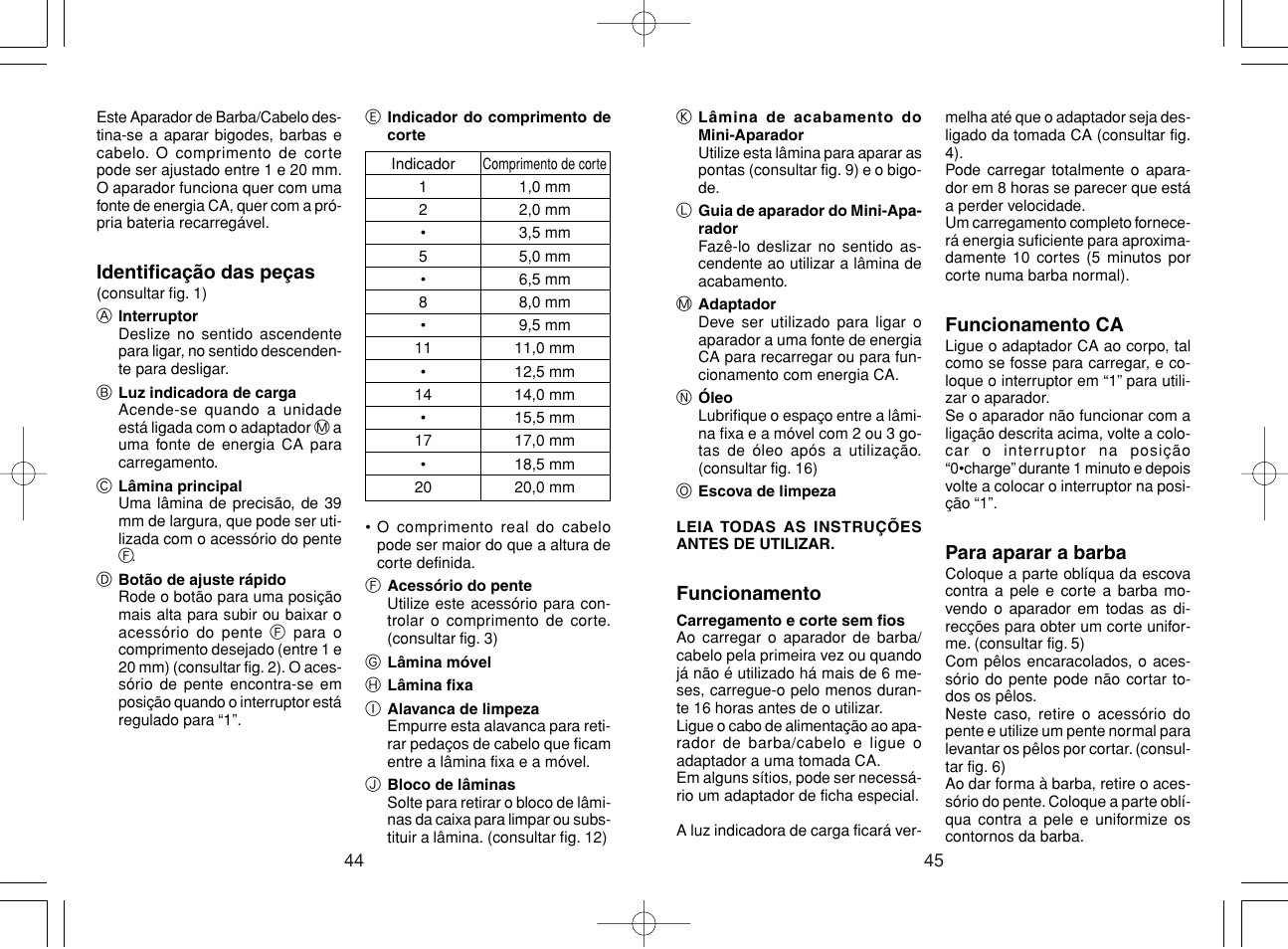 Panasonic ER220 User Manual | Page 23 / 52