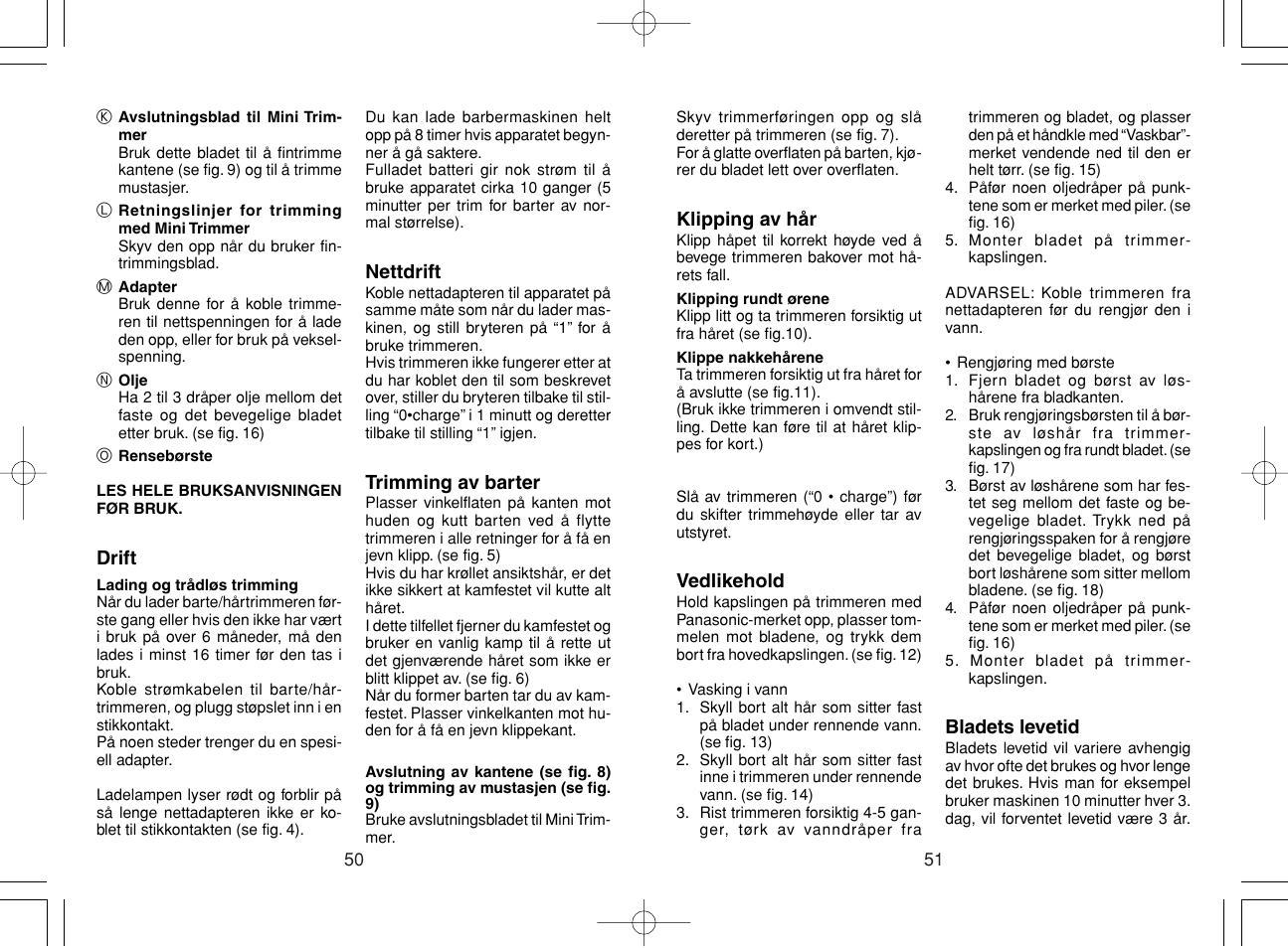 Panasonic ER220 User Manual | Page 26 / 52