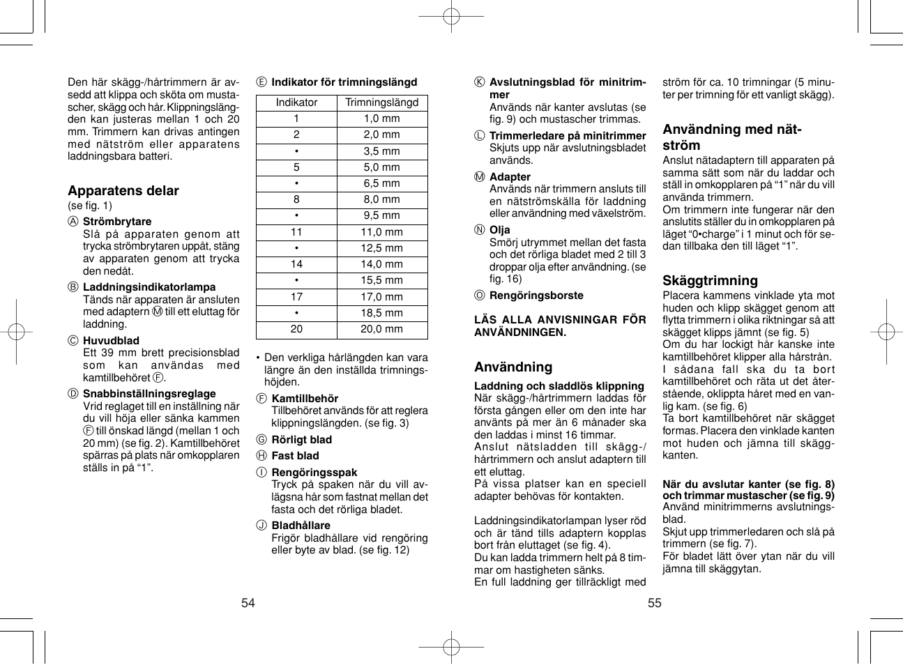 Panasonic ER220 User Manual | Page 28 / 52