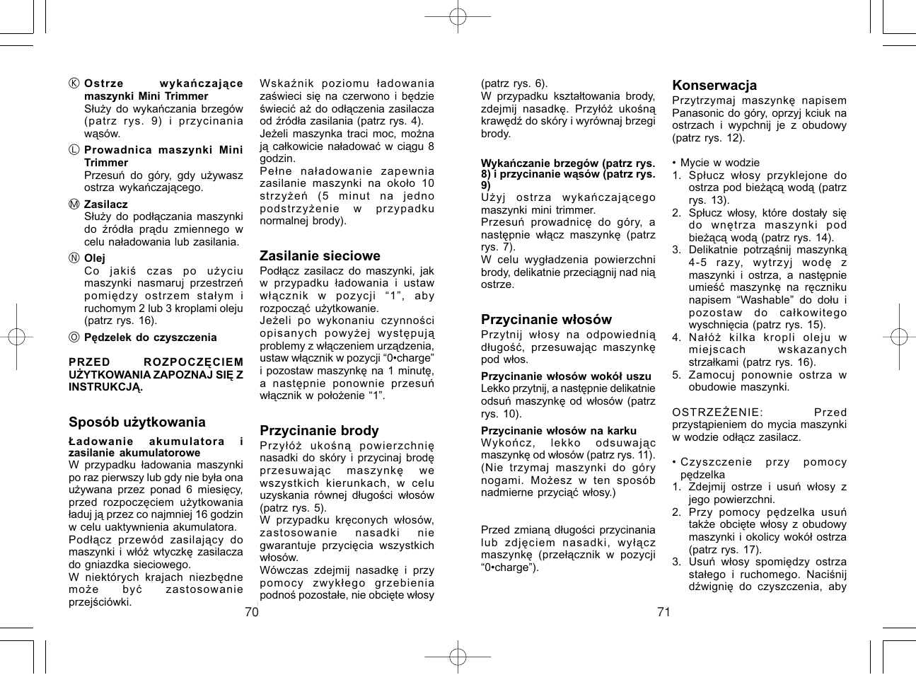 Panasonic ER220 User Manual | Page 36 / 52