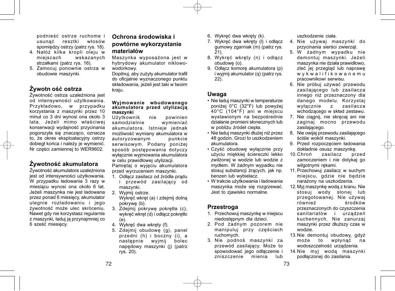 Panasonic ER220 User Manual | Page 37 / 52