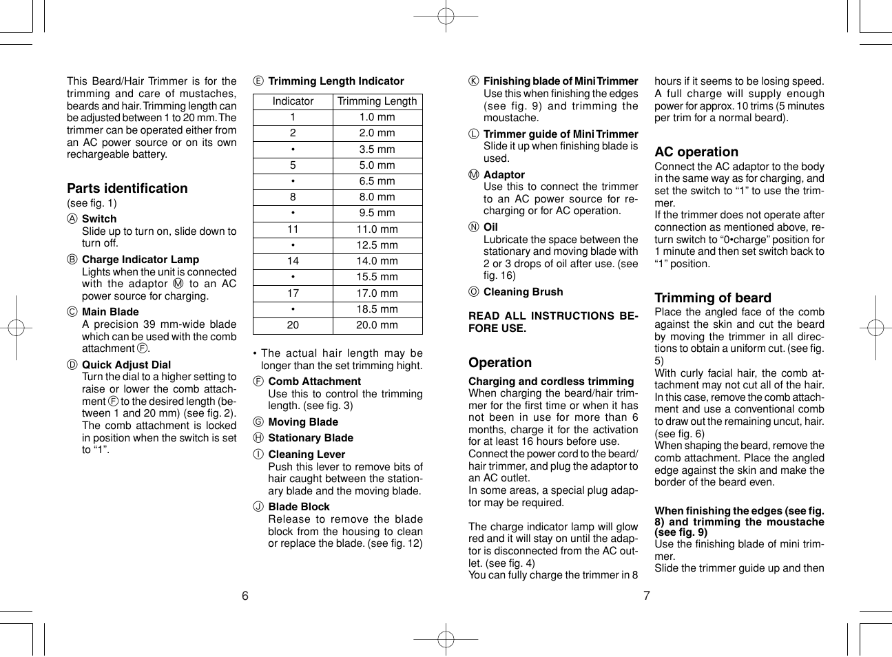 Panasonic ER220 User Manual | Page 4 / 52