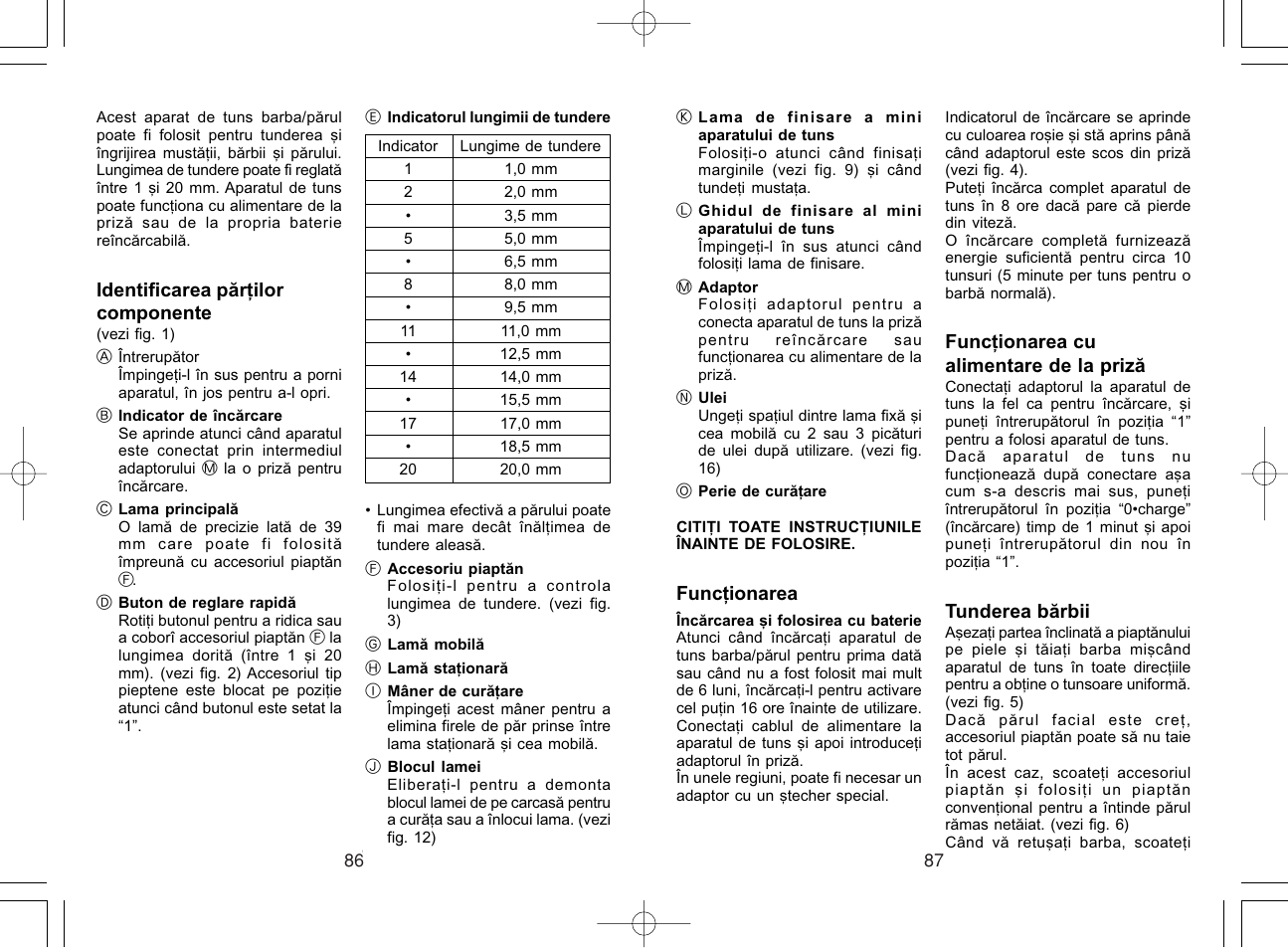 Panasonic ER220 User Manual | Page 44 / 52