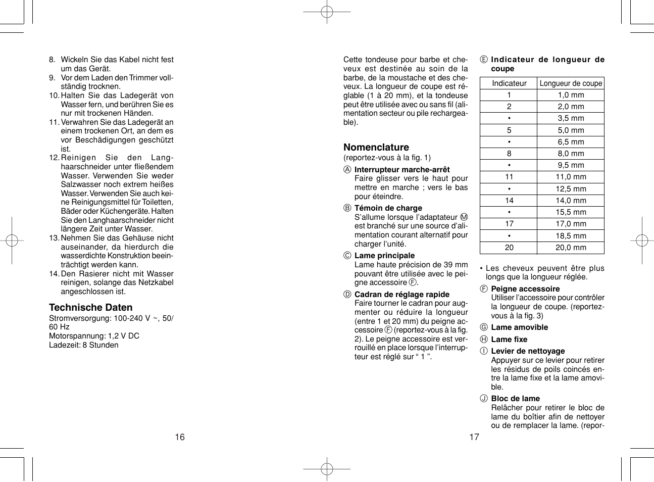 Panasonic ER220 User Manual | Page 9 / 52