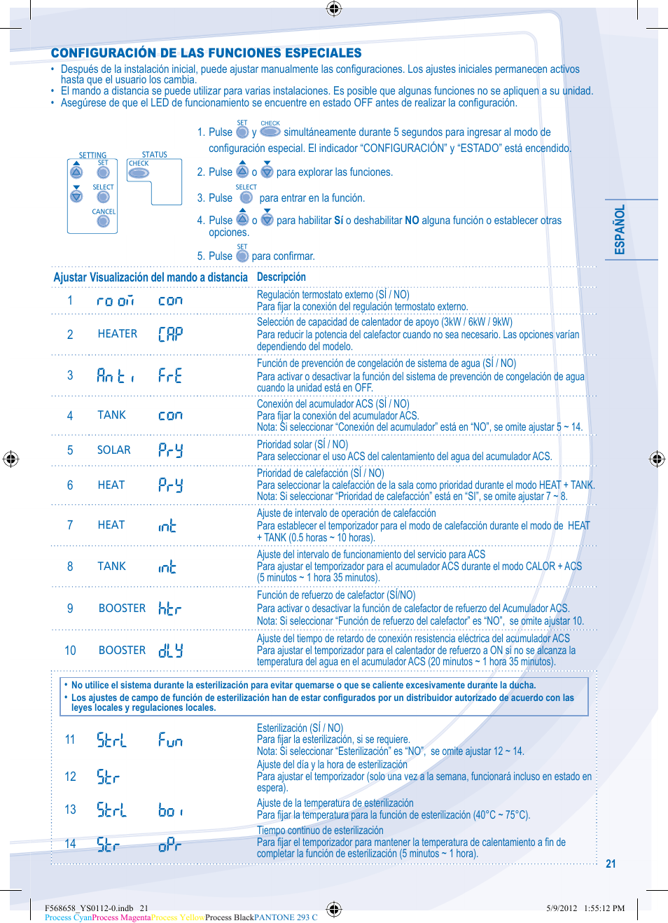 Panasonic WHMDF06D3E5 User Manual | Page 21 / 76