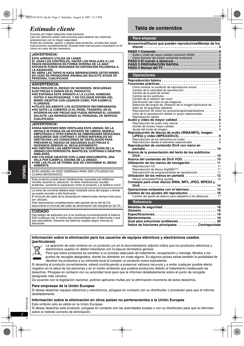 Panasonic DVDS100 User Manual | Page 62 / 128