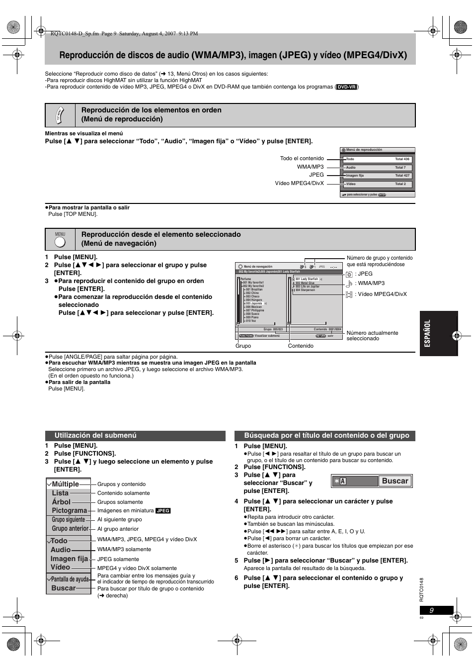 Panasonic DVDS100 User Manual | Page 69 / 128