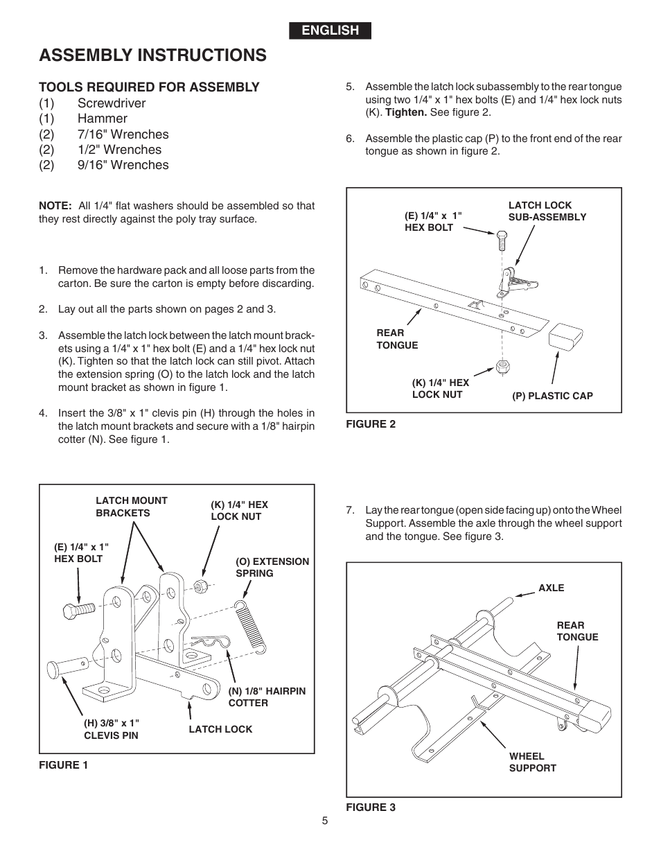 Assembly instructions | Agri-Fab 45-0345-062 User Manual | Page 5 / 20