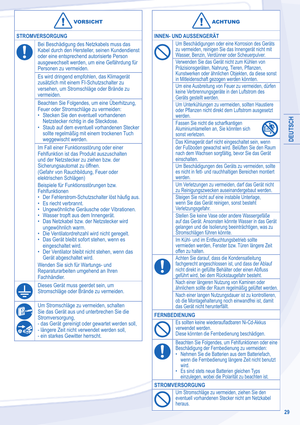 Panasonic CSE28MKES User Manual | Page 29 / 52