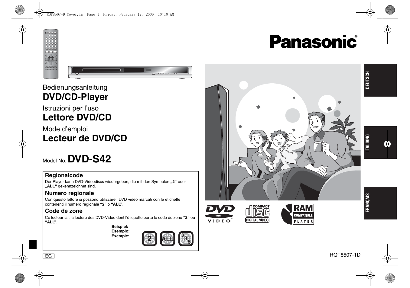 Panasonic DVDS42 User Manual | 68 pages