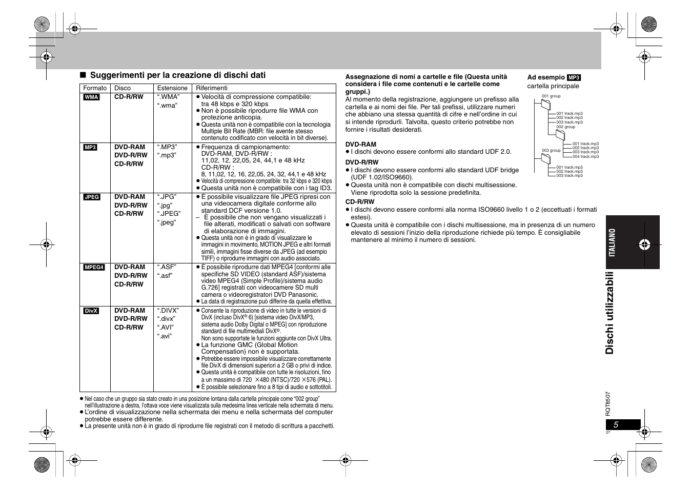 Di sc hi uti li zza bil i | Panasonic DVDS42 User Manual | Page 27 / 68