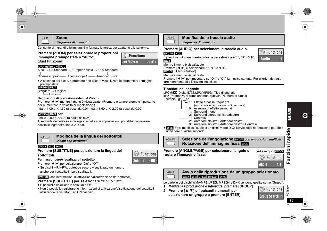 Funzi oni rap ide | Panasonic DVDS42 User Manual | Page 33 / 68
