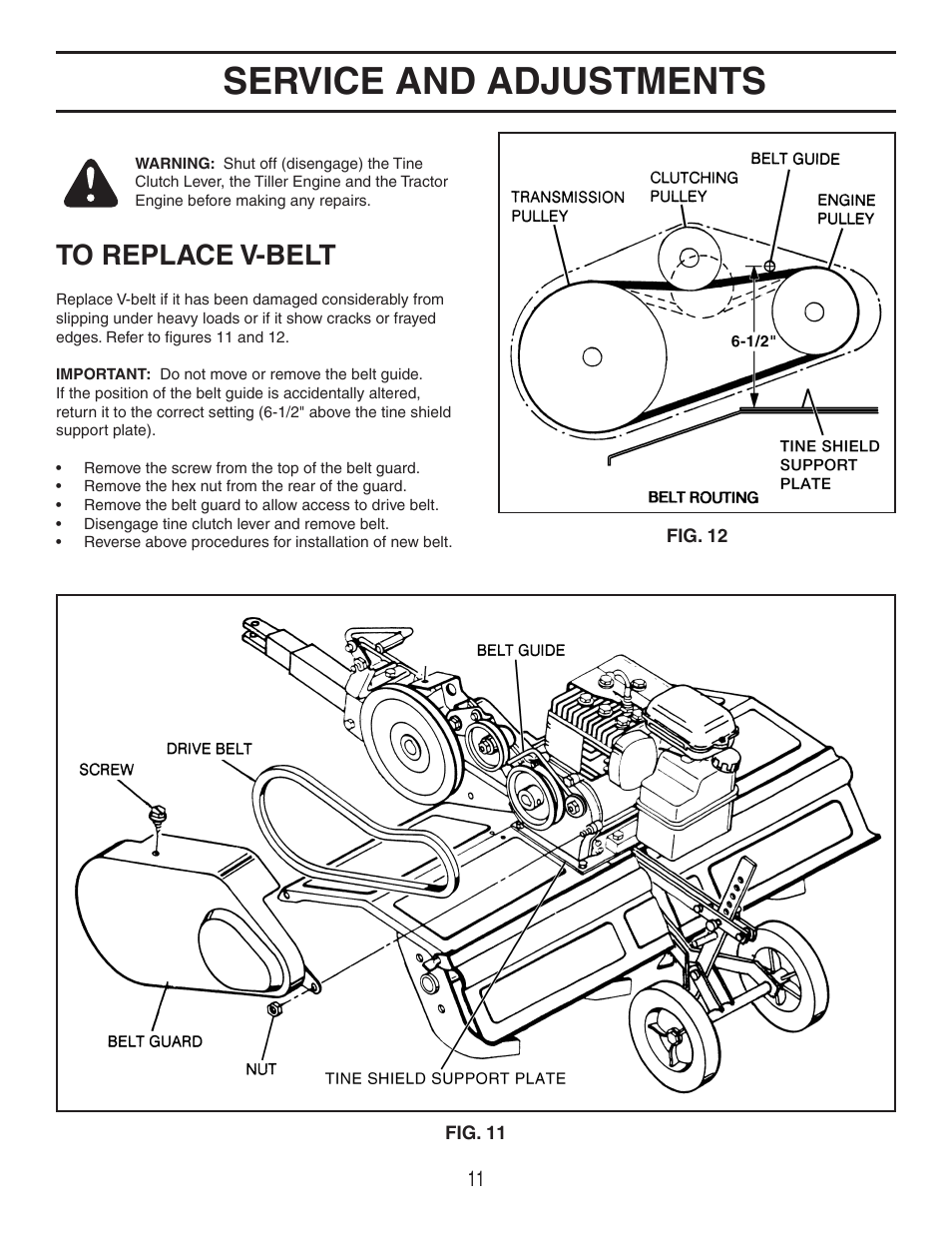 Service and adjustments | Agri-Fab 45-03083 User Manual | Page 11 / 20