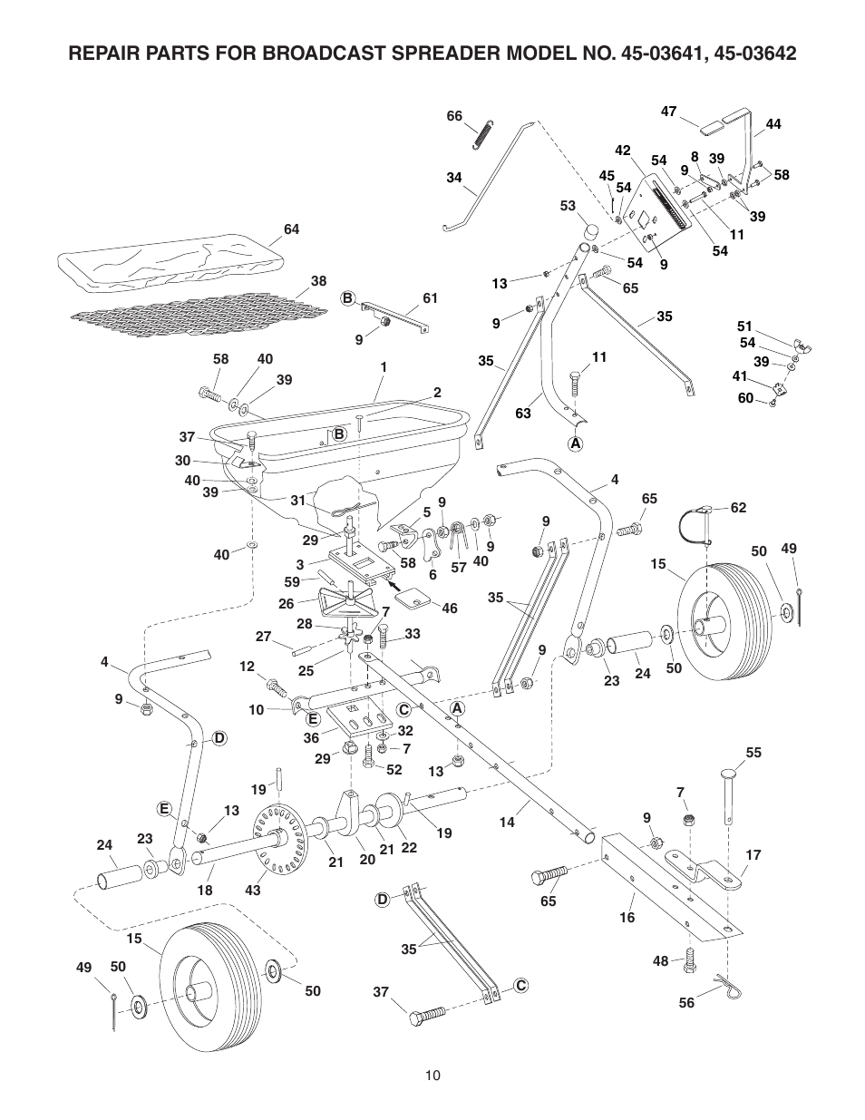 Agri-Fab 250 LB.TOW BROADCAST SPREADER 45-03642 User Manual | Page 10 / 12