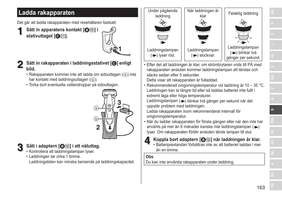 Ladda rakapparaten | Panasonic ESST25 User Manual | Page 163 / 278