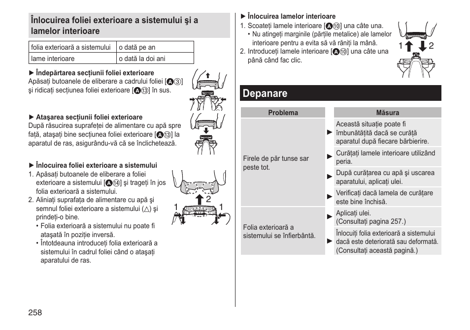 Depanare | Panasonic ESST25 User Manual | Page 258 / 278