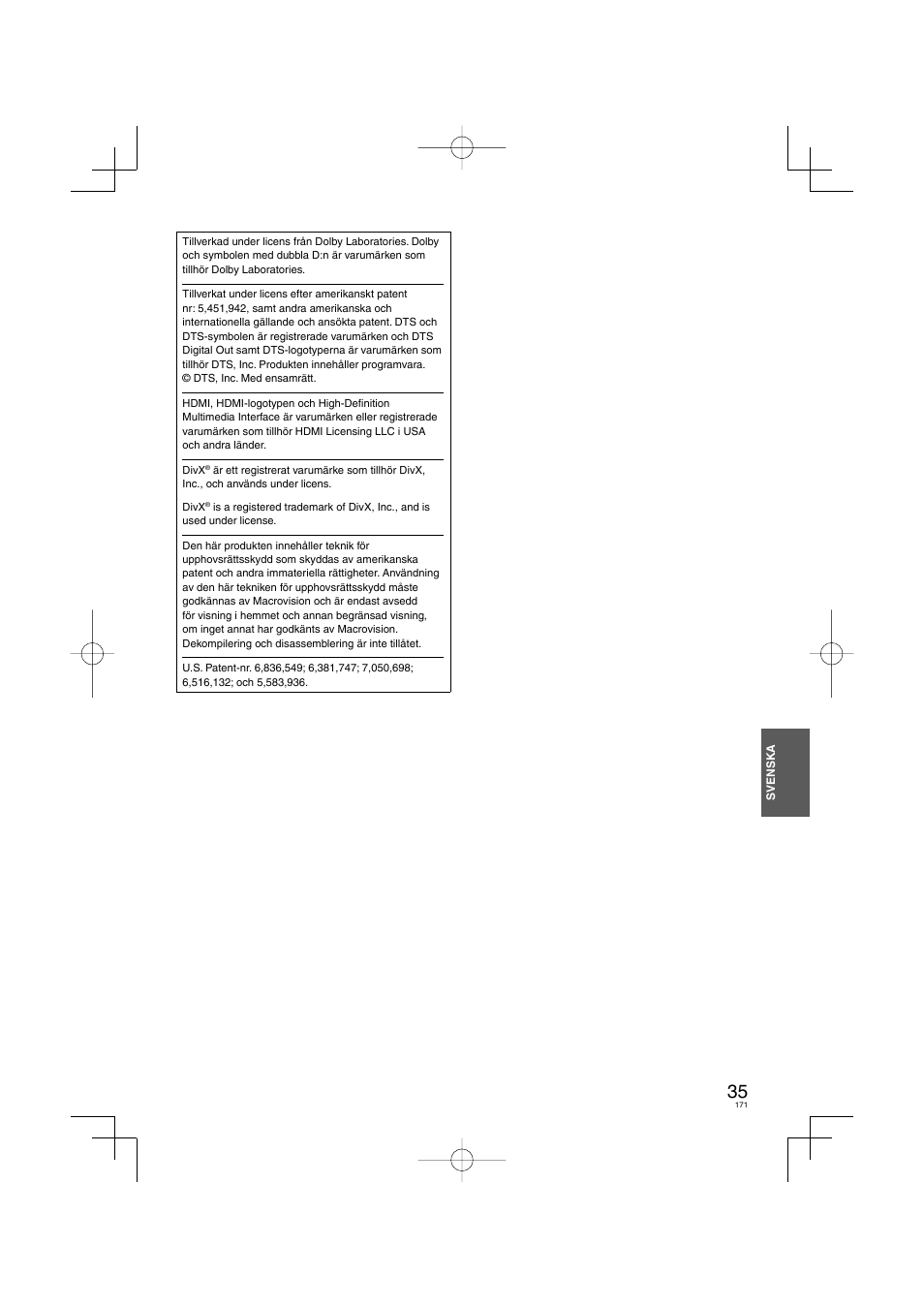 Panasonic DVDS38 User Manual | Page 171 / 216