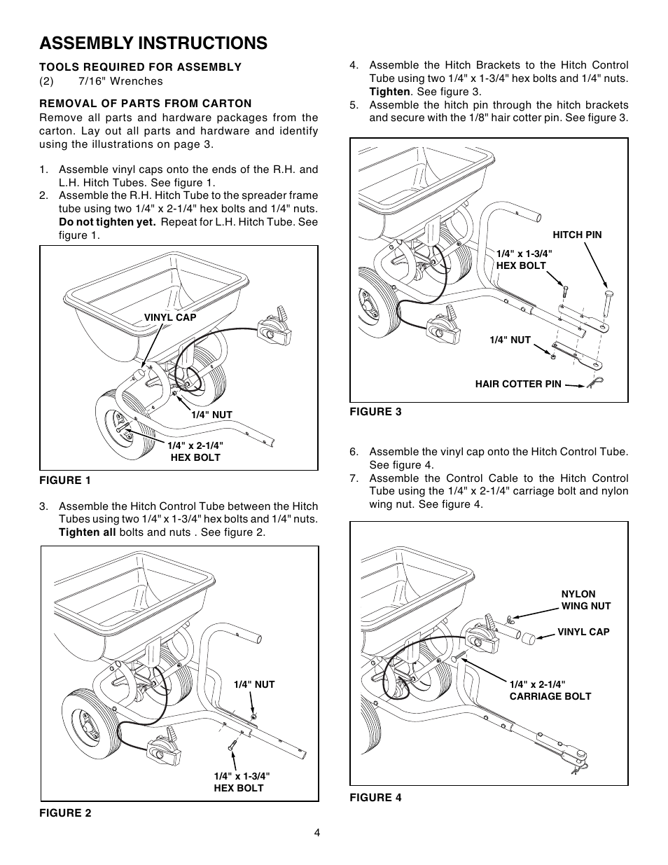 Assembly instructions | Agri-Fab 45-03151 User Manual | Page 4 / 12