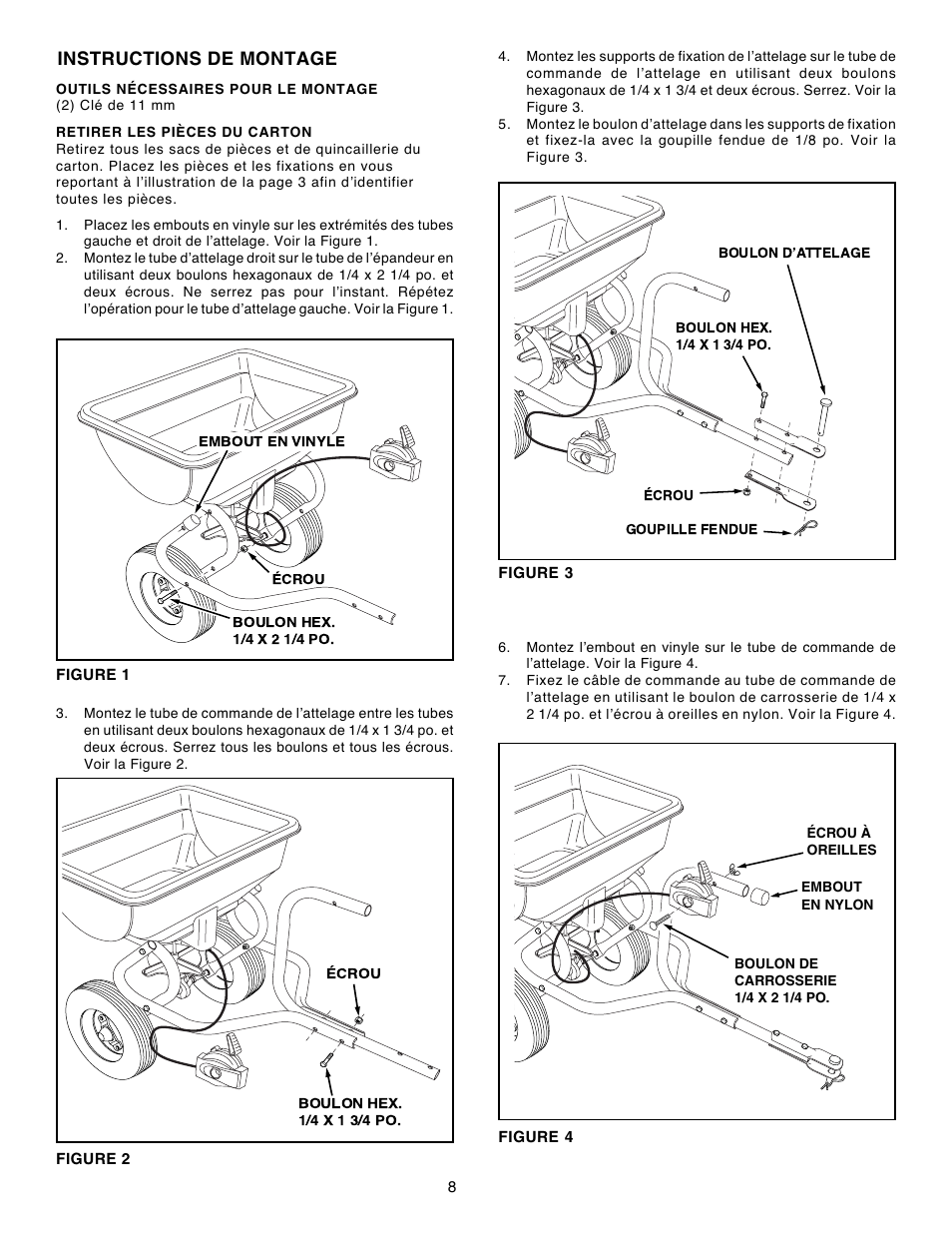 Instructions de montage | Agri-Fab 45-03151 User Manual | Page 8 / 12