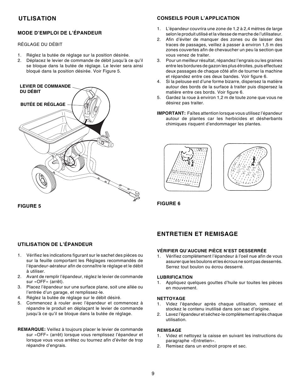 Utlisation, Entretien et remisage | Agri-Fab 45-03151 User Manual | Page 9 / 12