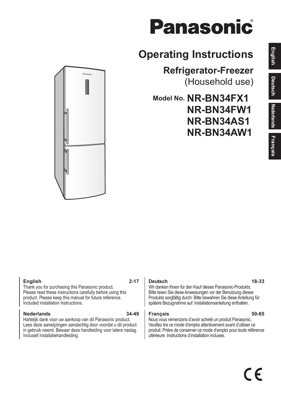 Panasonic NRBN34FW1 User Manual | 68 pages