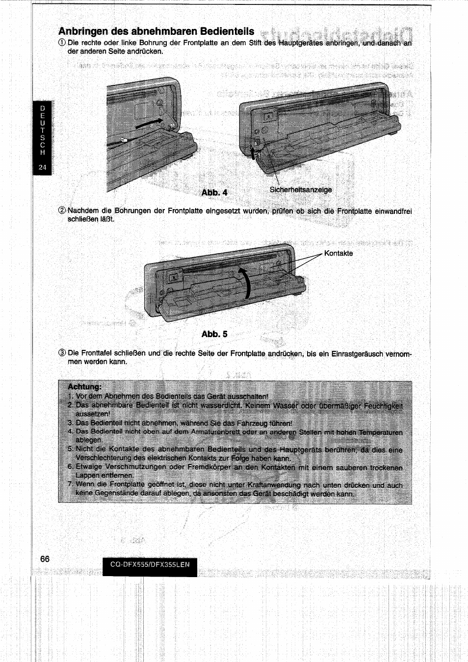 Abb.4 | Panasonic CQDFX555 User Manual | Page 66 / 236