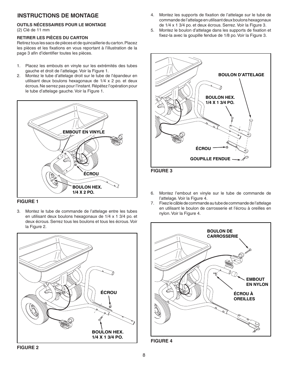 Instructions de montage | Agri-Fab 45-03152 User Manual | Page 8 / 12