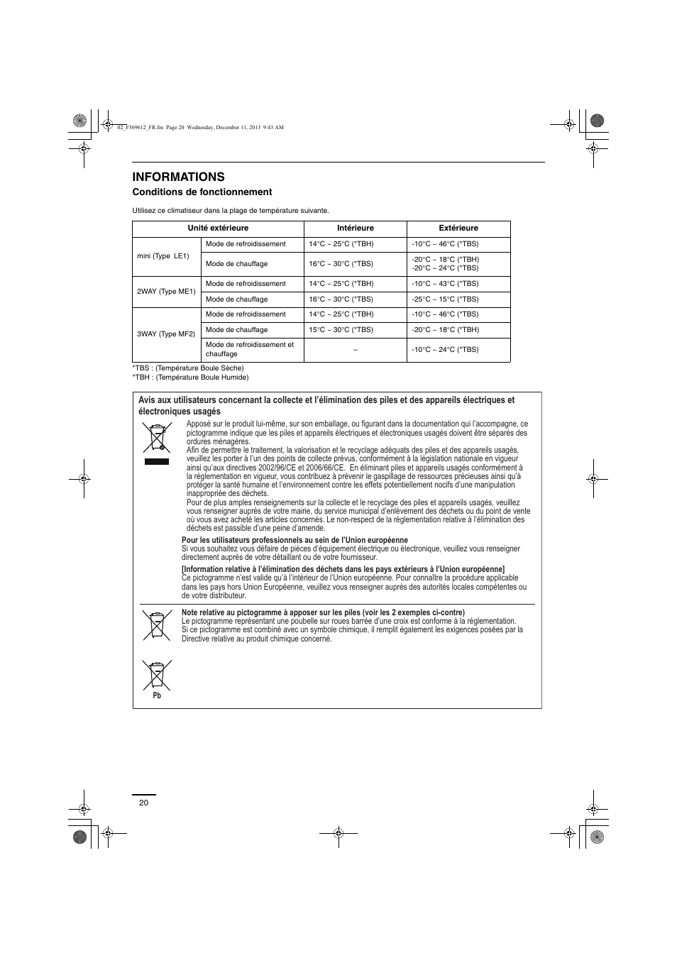 Informations | Panasonic S28MY2E5A User Manual | Page 20 / 180