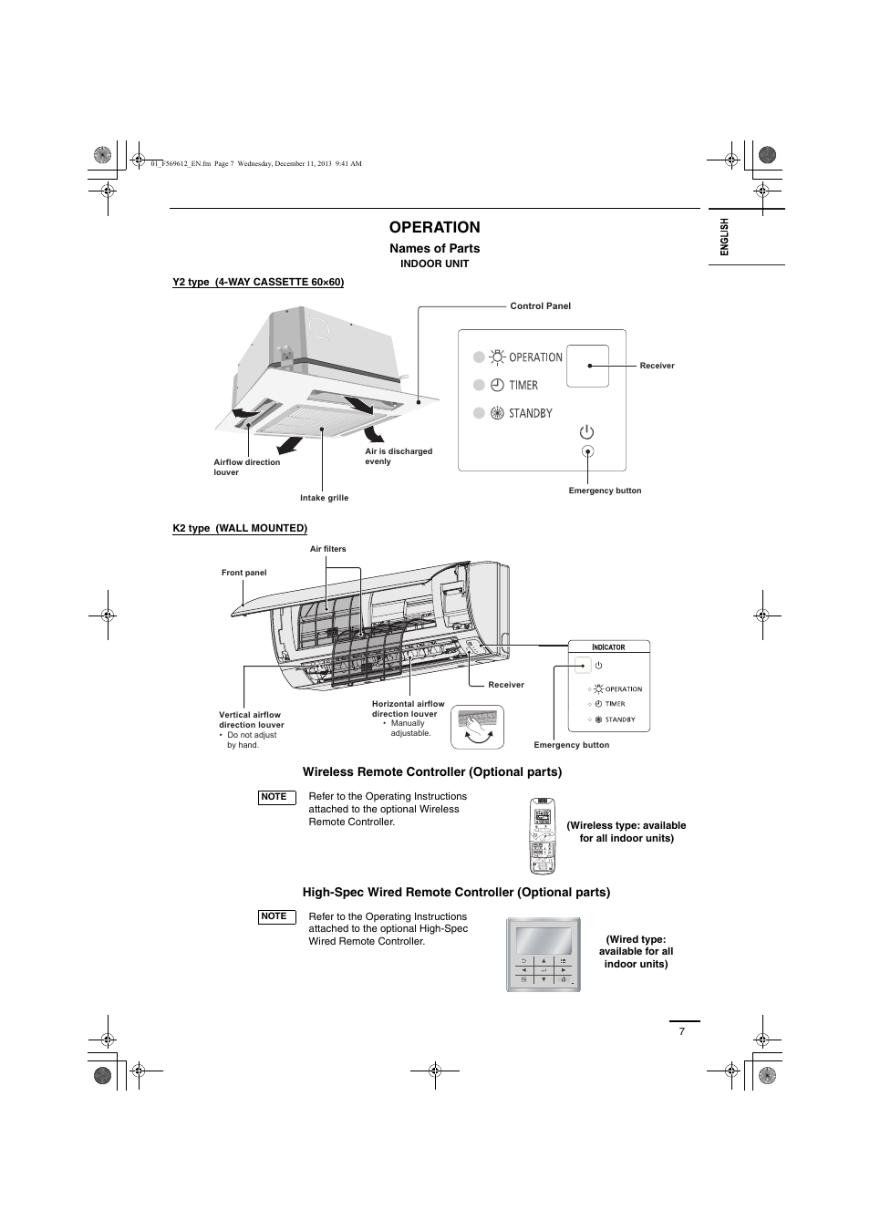 Operation | Panasonic S28MY2E5A User Manual | Page 7 / 180